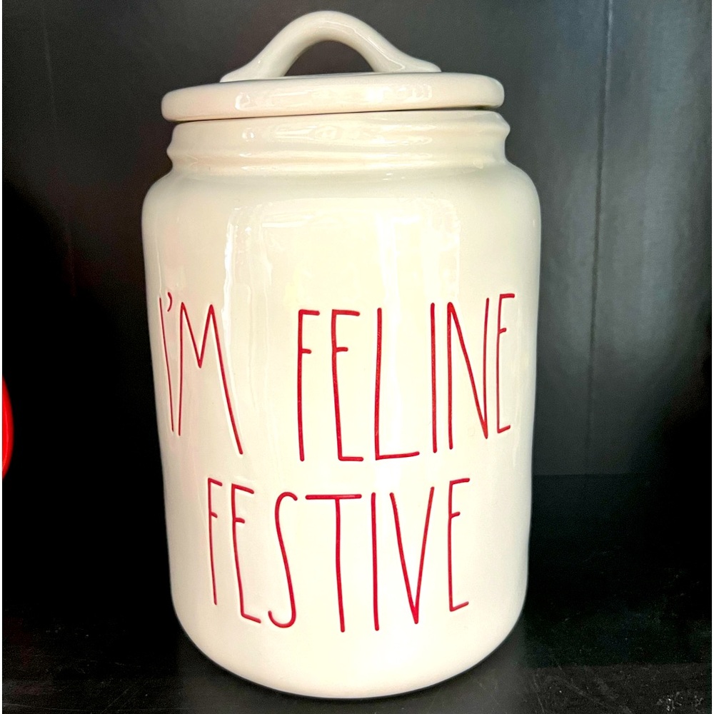 Rae Dun “I’m Feline Festive” Large Canister